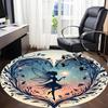 1pc Fairy Fantasy Office Round Area Rug,  Mat Suitable ForOffice, Under Office Chairs Bedroom Living Room Home Decor, Room Deco