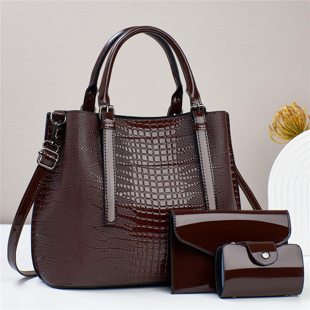 

Новая модель для мам, модная сумка с крокодиловым принтом на одно плечо, женская сумка через плечо, женская сумка Atmosphere, женская универсальная сумка для мам .