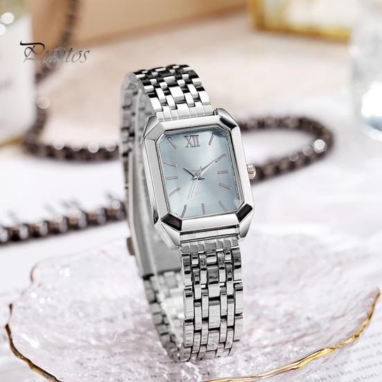 Ladies Watch Light Luxury Style Square Dial Steel Strap Embellishment for Office Party Date Night Women Fashion