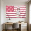 Nurse Anime Tapestry Pink Cross And Syringe Design Pink American Flag Design Backdrop Suitable For Bedroom Dorm Decoration Gifts