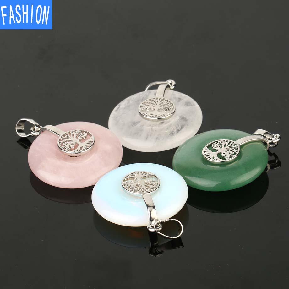 Chinese Style Peace Clasp Tree Of Life Amethyst Pendant Natural Gem Necklace