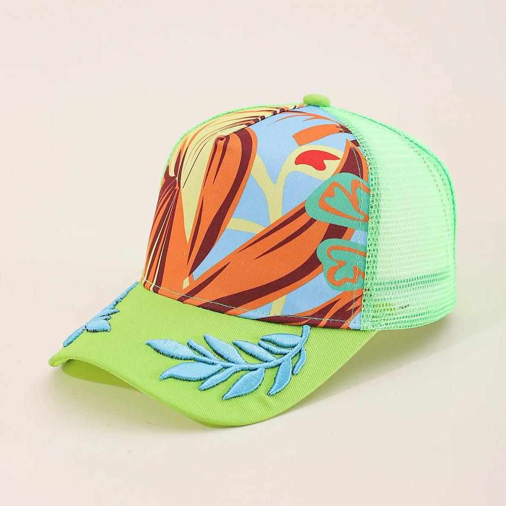 2026 New Embroidered Printed Mesh Cap Outdoor Traveling Breathable Duck Tongue Hats Men's and Women's Sunshade Baseball Caps