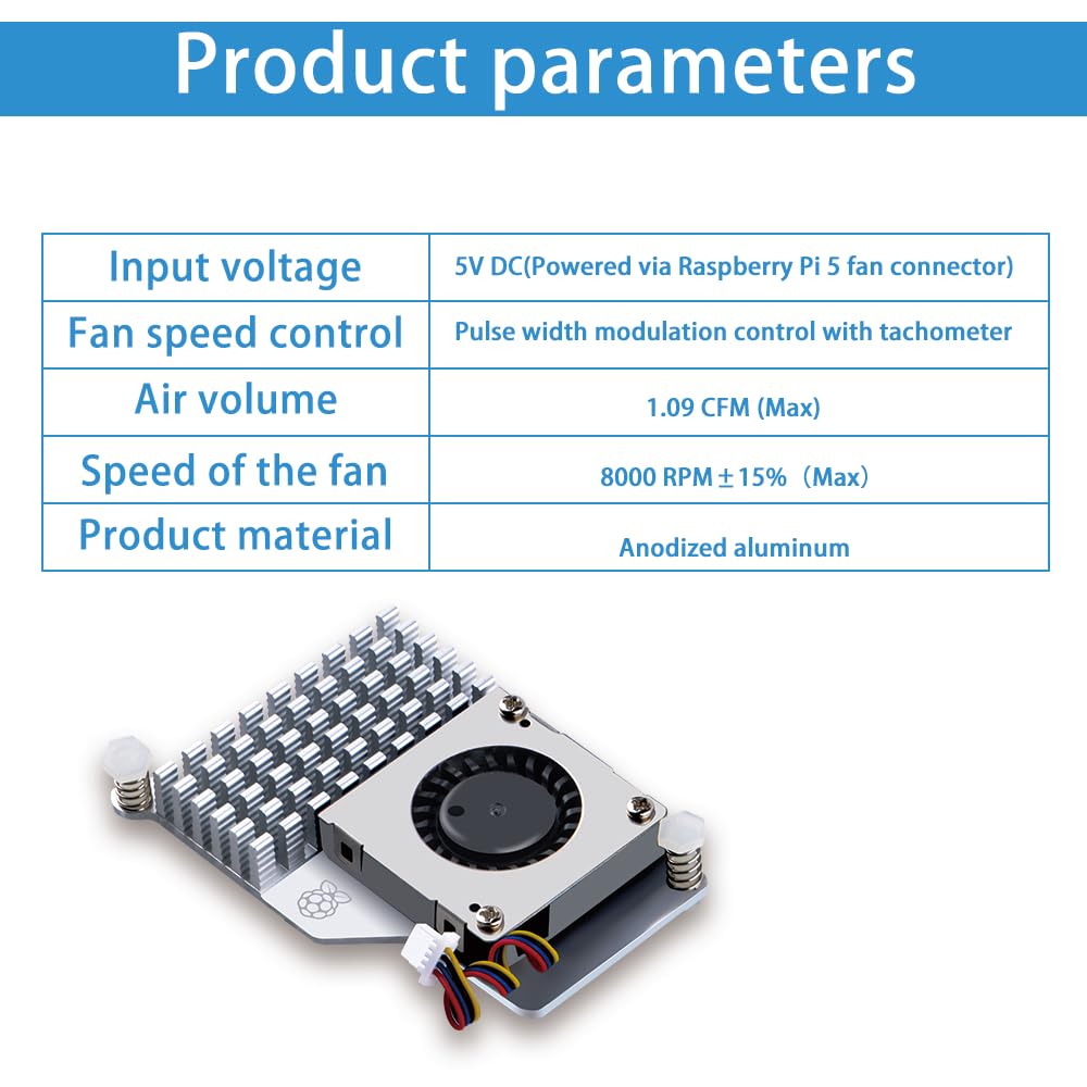 Official GeeekPi Raspberry Pi 5 Active Cooler, Official Pi 5 Active Cooler for Raspberry Pi 5 4GB/8GB, Radiator