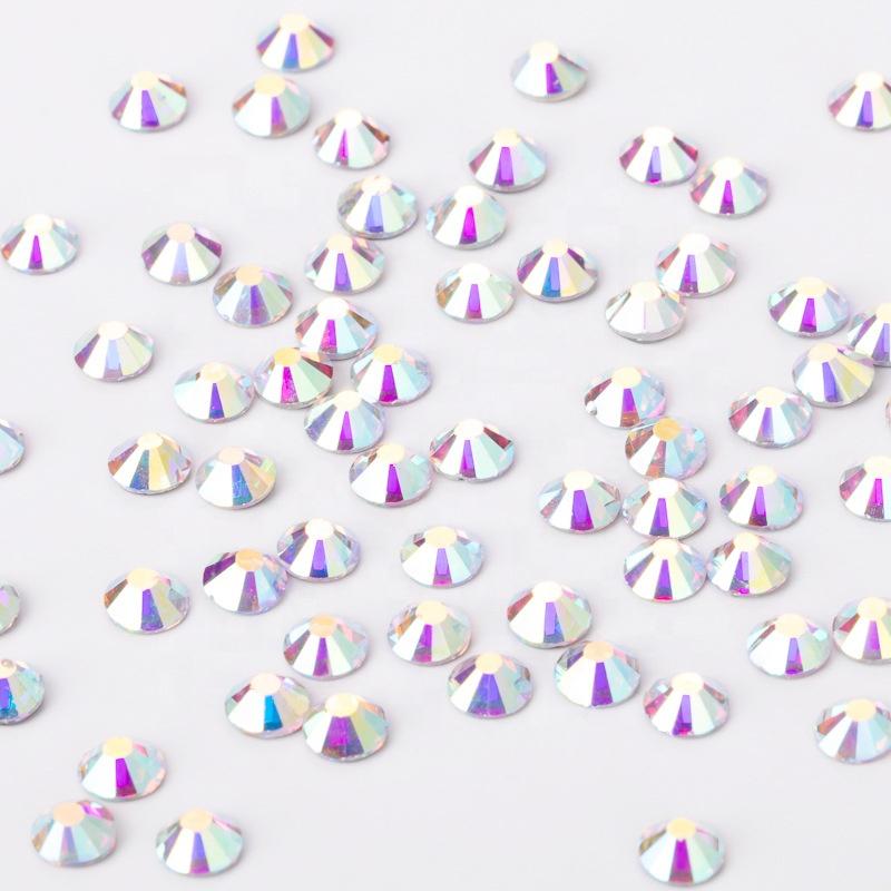 Yantuo Factory Bulk Package Non-Hotfix AB Crystal Stone Glass Flatback Rhinestones Ss4 Ss6 Ss8 Ss10 Ss12 Ss16 Ss20