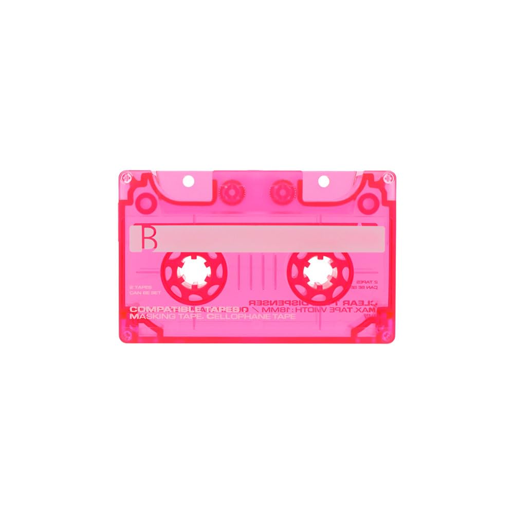 Sun-Star Stationery Tape Cutter, Masking Tape Cassette Type, Clear Pink S4835387