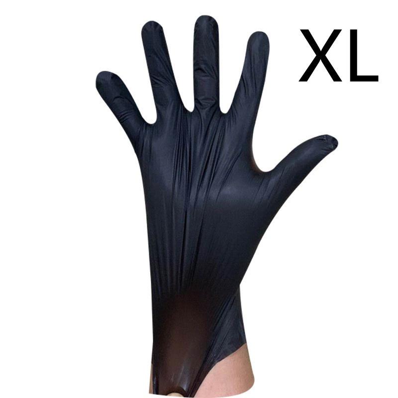 

Одноразовые перчатки без латекса из термоэластопласта - 100 шт. в коробке TPE black gloves XL size