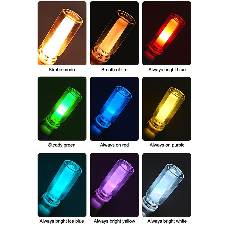 Car Interior USB LED RGB Night Light 5V Candle Style Bulb Retro Design for Camping and Travel