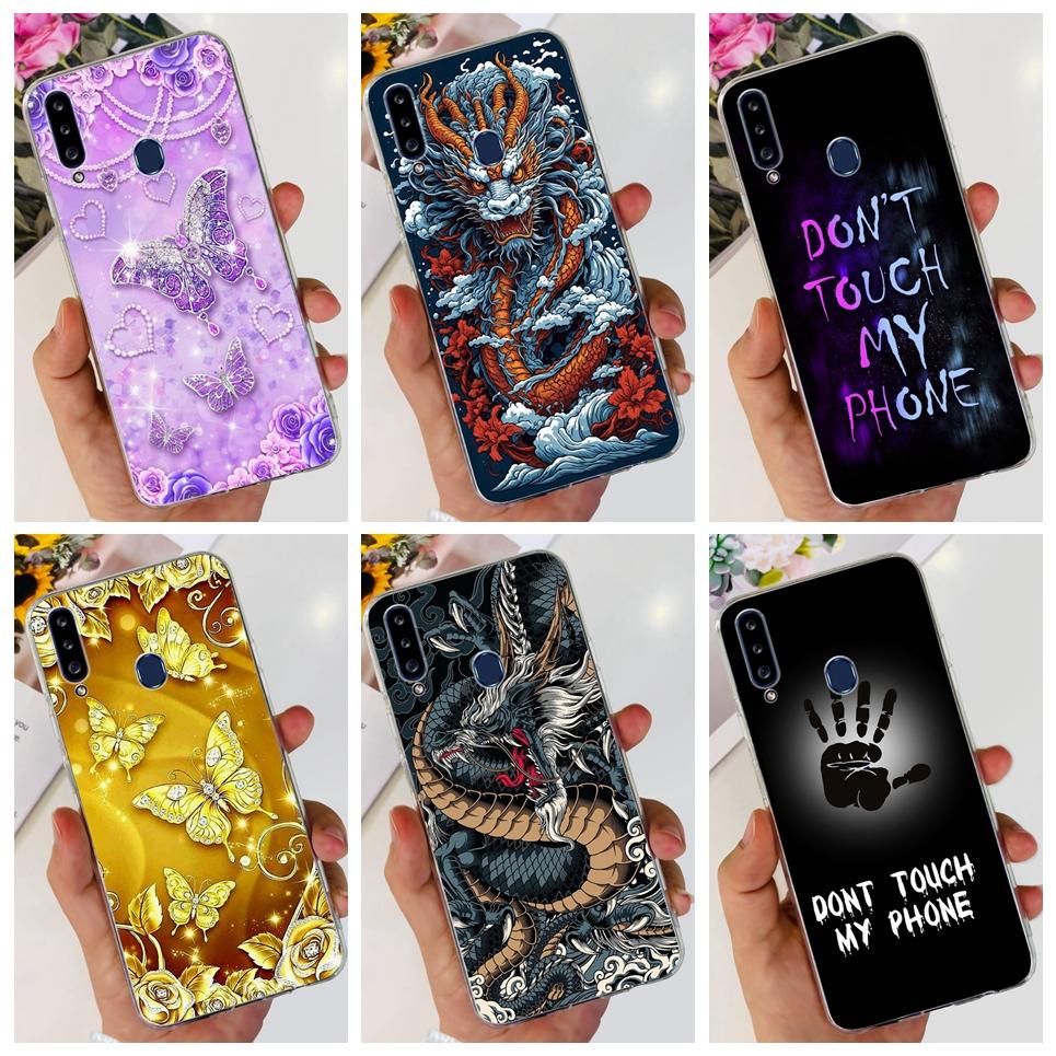For Samsung Galaxy A20s A20 A20e Case Back Cover Cartoon Cool Style Animals Girly Soft TPU Silicone Bumper A202F A205F A207F