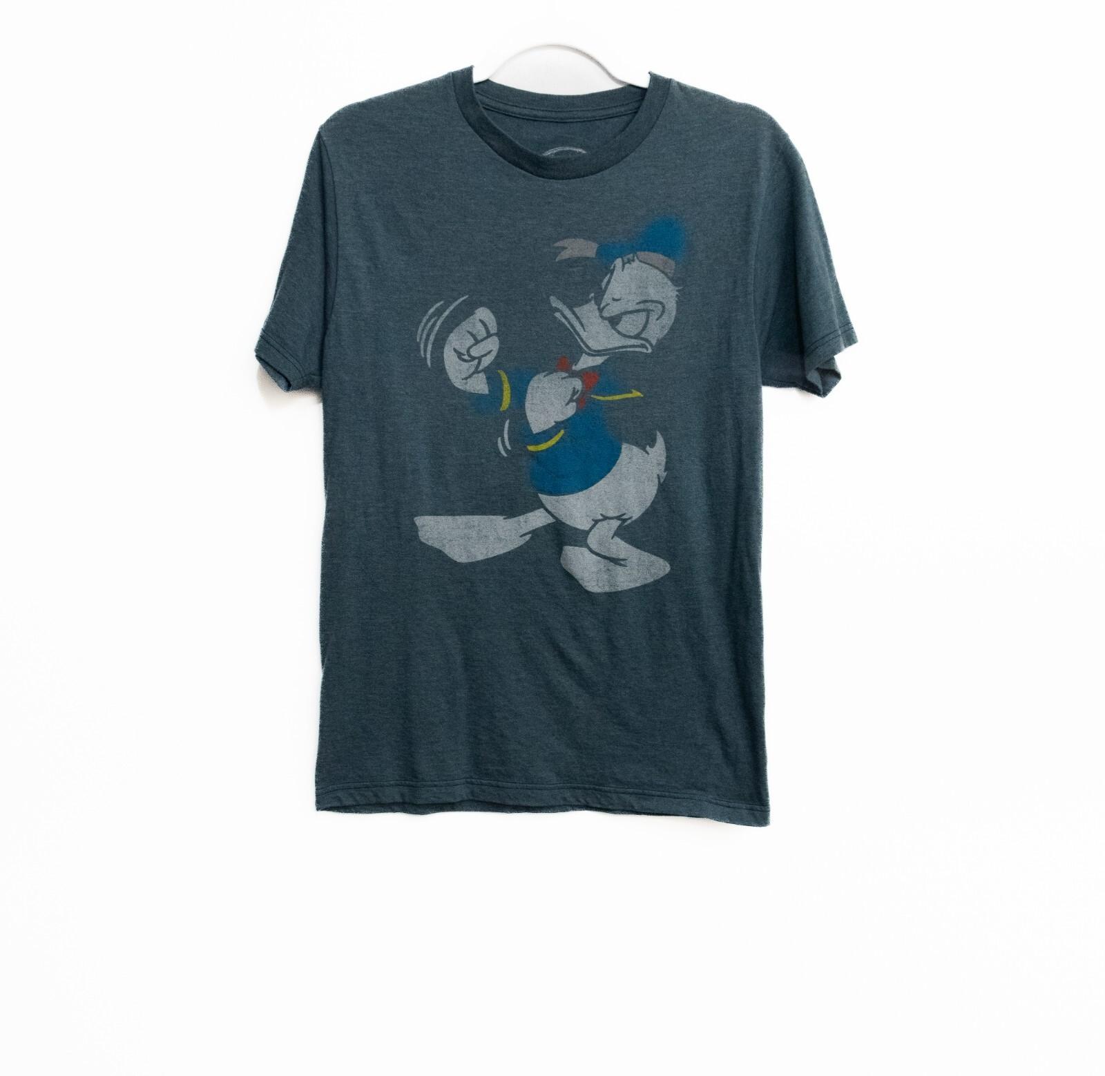 Disney Womens Dark Blue Polycotton T-Shirt Donald Duck Graphic Short Sleeve S XXXL