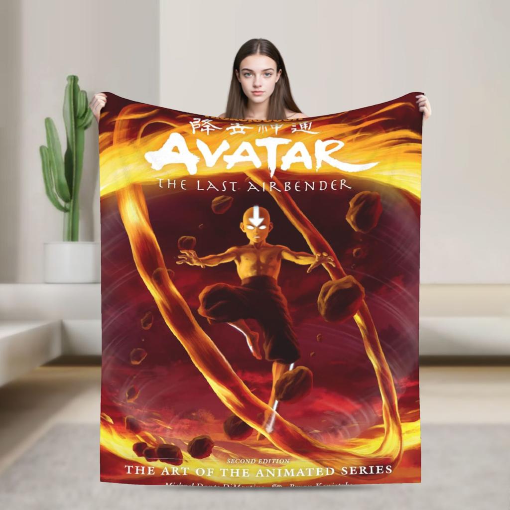 Avatar Der Letzte Airbender Flanelldecke Langlebige Überwurfdecke für Sofa Sessel Dekorative Modische Bettdecke Sofa Bettbezug