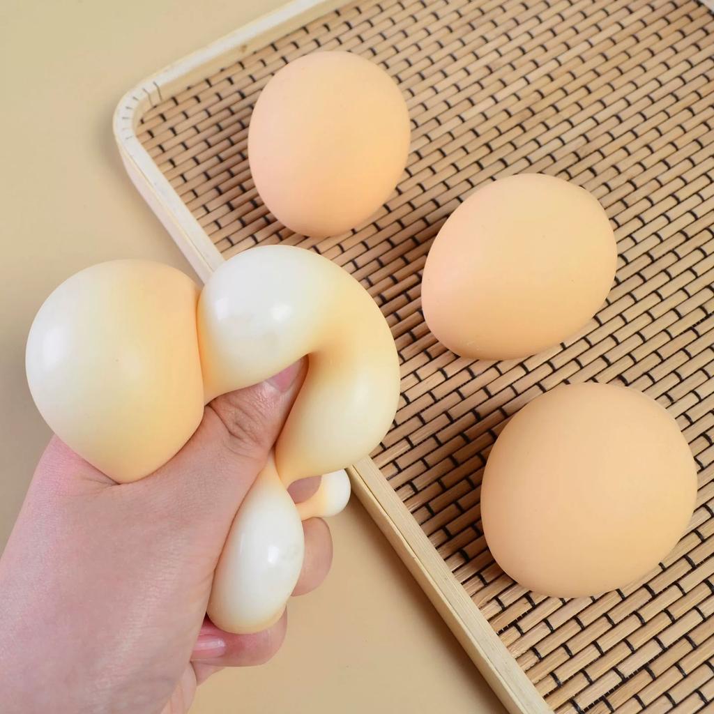 Summer Taba Squishy Egg Yolk Egg Pinch Ball Silicone Water Ball Stress Resistant Transparent Bubble Squeeze Toy Kids Gift