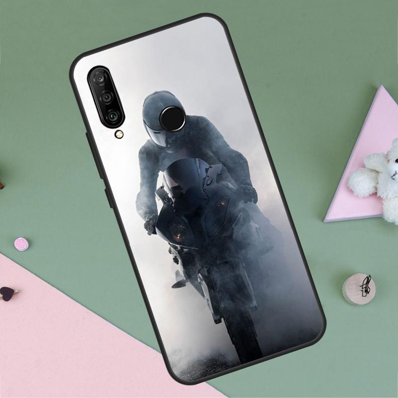 Fashion Motorcycle Man For Huawei P40 P20 P30 Lite P60 Pro Nova 10 9 SE 5T 12i 12s 11i Y91 Y90 Y60 Y70 Y72 Y61 Case