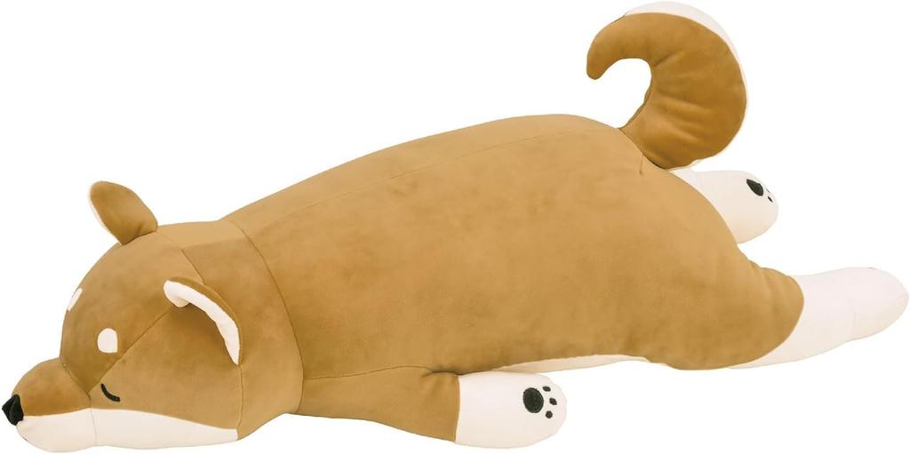 LIV HEART Premium Sleepy Animals Body Kotaro the Shiba Big Fluffy and Squishy Plush Pillow, Inu, Size, Toy, Gift, 28979-44