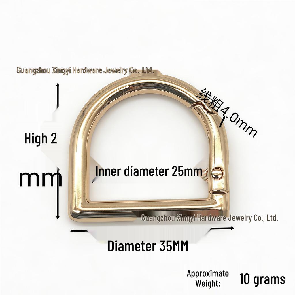 D-Shaped Ring Buckle for Bags & Clothing Accessories