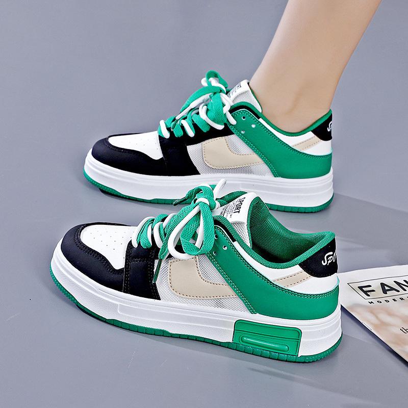 

Корейская версия маленьких белых туфель, женские летние новые студенческие туфли с сетчатыми панелями, красная повседневная обувь с сеткой для уличной стрельбы 39 зелёный