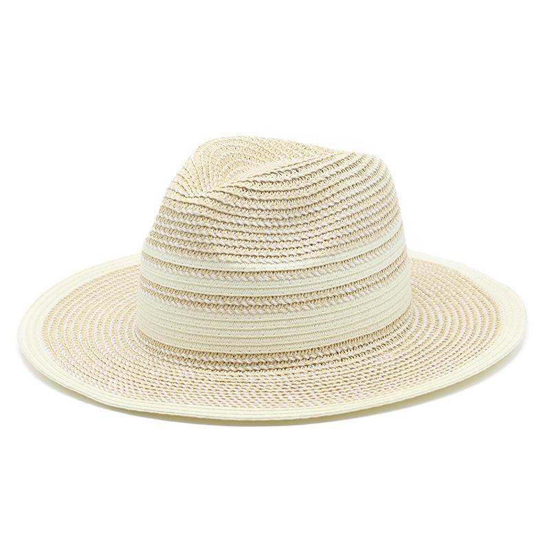 Large brimmed straw hat sunscreen temperament papyrus lafite beach hat sunshade hat lady summer sun panama hat jazz hat man