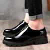 Scarpe Formale da Uomo a Punta in Pelle - Tendenza Primavera/Autunno, Suola Spessa, Stile Britannico e Coreano