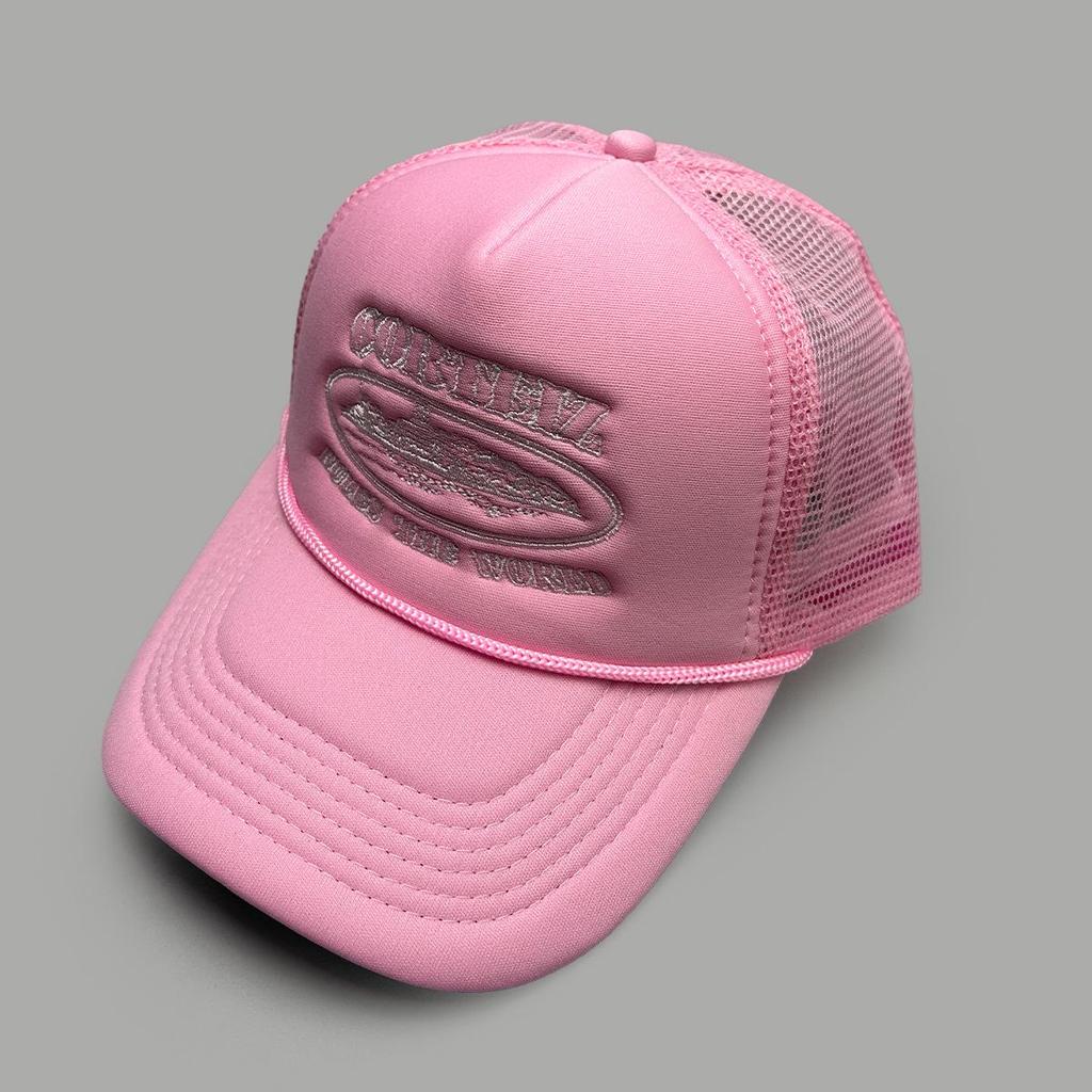Neue Pentagramm-Stickerei Baseballkappe - Unisex Sonnenschutz Trucker-Hut mit Netzrückseite