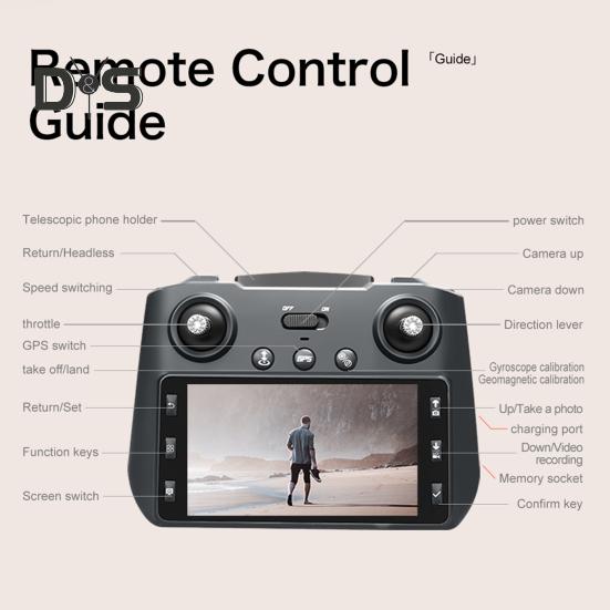 Ferngesteuerte Drohne LCD-Display Dual-Kameras Optischer Fluss Schweben GPS-Positionierung 5G WiFi Luftdrohne Kinder Erwachsene Anfänger Faltbarer RC Quadcopter