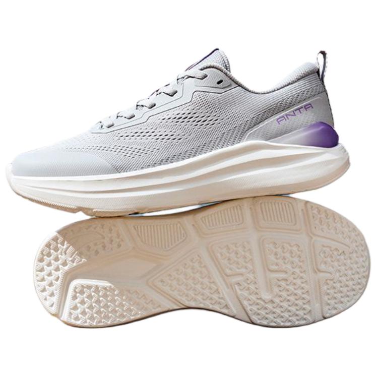 Anta Shen Xing LITE Cushioning, Wear Resistant Low Top Casual Training Running Shoes Women's Microchip Gray 122537713-6
