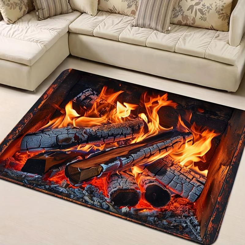 1 Stück Anti-Ermüdungs-Küchenteppiche, Kamindruck, wasserdicht, rutschfest, dick, gepolstert, Küchenmatte, strapazierfähig, bequeme Stehmatte für die Küche