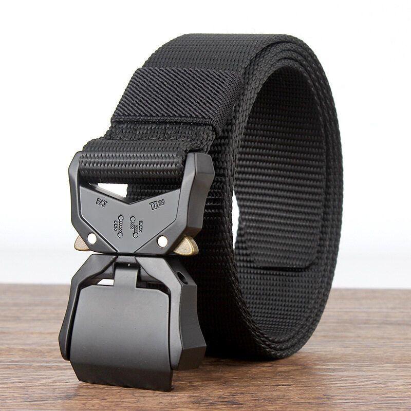 Men's Quick-Release Nylon Tactical Belt with Alloy Buckle