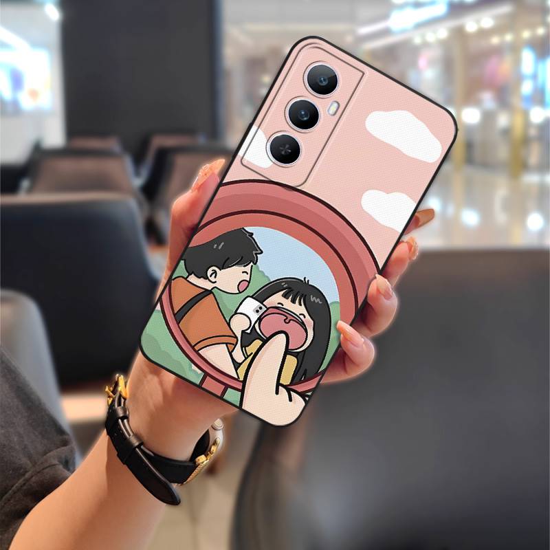 Dirt-resistant Phone Pouch Phone Case For Realme C65 Anti-dust Silicone Durable Soft case Cartoon Protective Couple Cute