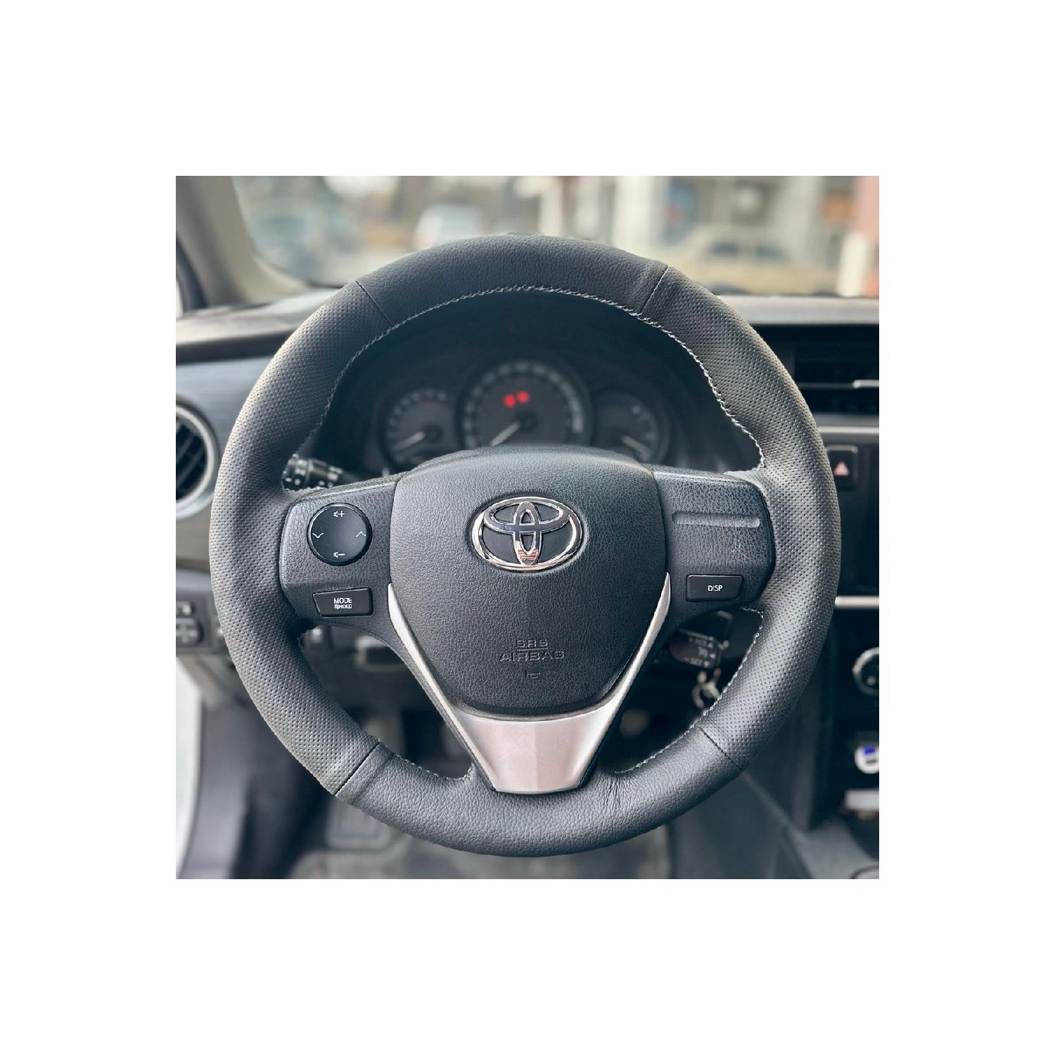 

Чехол на рулевое колесо Toyota Corolla 2013-2018 гг. для конкретного автомобиля (точечная простая серая строчка)