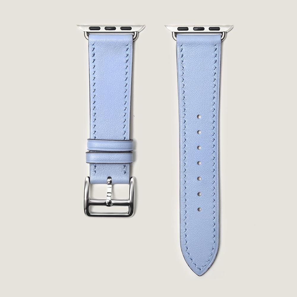 Top-Grain Leather Watch Band Compatible with Apple Watch 42/44/45/49mm