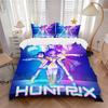 Huntrix Future Heroes Unite Print 3Pcs Bedding Setduvet Cover With 2 Bedropillowcase Home Birthday Gift