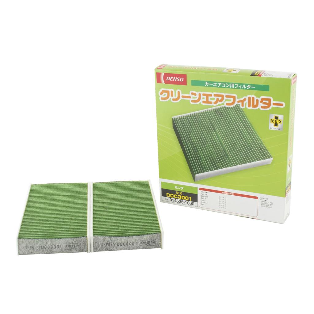 DENSO Car Air Conditioner Clean Air Filter DCC3001 High Dust Compatibility Confirmation Filter, (014535-1000), Removal, PM2.5 Protection,