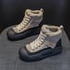 Internet celebrity thick-soled Martin boots women's warm 2025 autumn and winter new heightening high-top casual fashion retro snow boots
