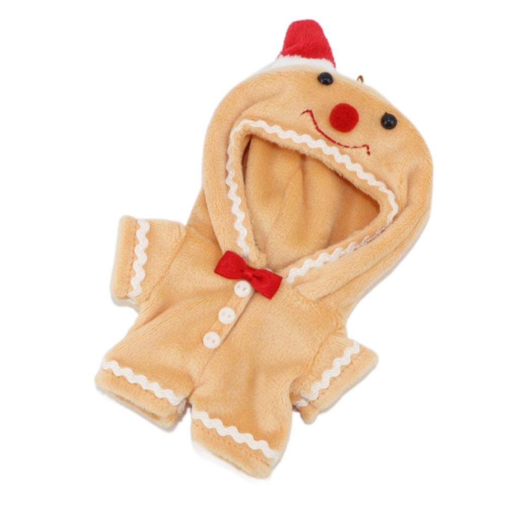 

Dress Up Labubu Doll Clothes Pajamas Plush Dolls Clothes Cotton Doll Accessories Gingerbread Man