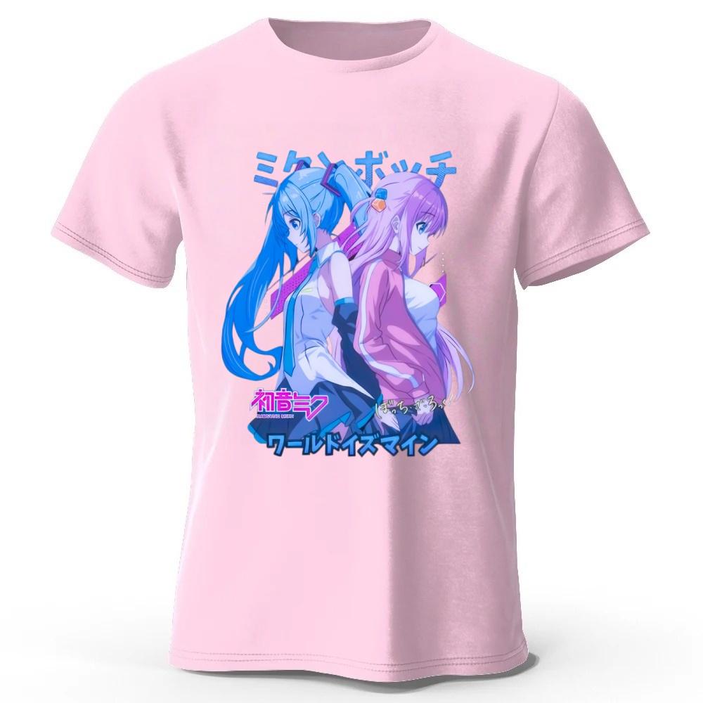 Summer New Hatsune Miku Printed Pure Cotton Tshirt Menswomens Daily Fashion Casual Comfortable Plussize Short Sleeves