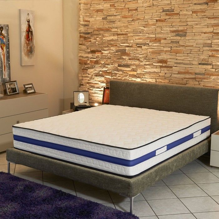 Matelas - Lattex Blue Matelas 140x190 Hauteur 29 cm - Face Hiver avec - Face t avec Lin - Soutien Ferme