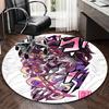 1pc Anime Demon Slayer Design Round Carpet  Office Chair Mat, NonSlip Rug for Home Decor, Seasonal Gift, Suitable for Office