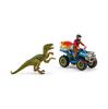 Schleich Dinosaur Velociraptor and Quad Bike Figure 41466