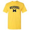 Michigan Wolverines Maskotka Logo Łukowe - Koszulka College z Krótkim Rękawem