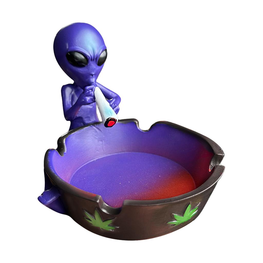 Alien Smoking Ashtray Outdoor Ash Tray Resin Ashtray Home Ashtray for Home Office Ornament Gift