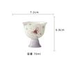70ml Gradient Purple Hand-painted Butterfly High Foot Teacup Zen Tea Bowl Jug Tea-tasting Meditation Cup Chazhan Master Cups Cha