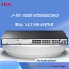 H3C S1226F-HPWR 24-Port Gigabit Unmanaged PoE+ Rackmount Switch