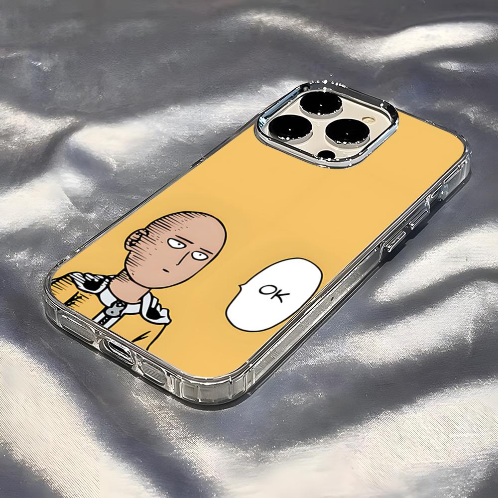 One-Punch Man Phone Case For IPhone 17 Pro Max 16 15 14 Pro Max IPhone 13 Pro Max 11 Plus Transparent Cover