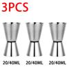 Stainless Steel Ounce Cocktail Whiskey Jigger Dual Shot Drink Alcohol Measure Cup Bar Gadgets Cocktails Accessories JBGJ02