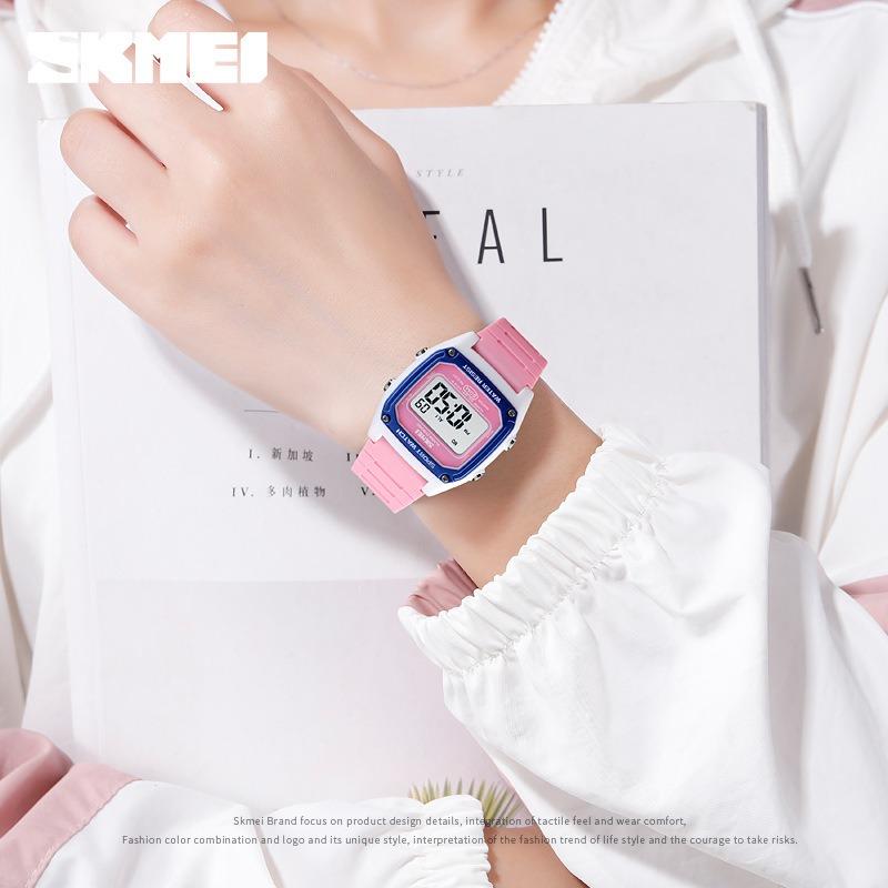 Waterproof plastic outdoor sports children's leisure digital button pin buckle student electronic watch