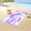 Single Piece Packaging, Ultra-Fine Fiber, Dreamy Unicorn Pattern Beach Towel, Quick-Drying Ultra-Fine Fiber, Strong Wrap Design