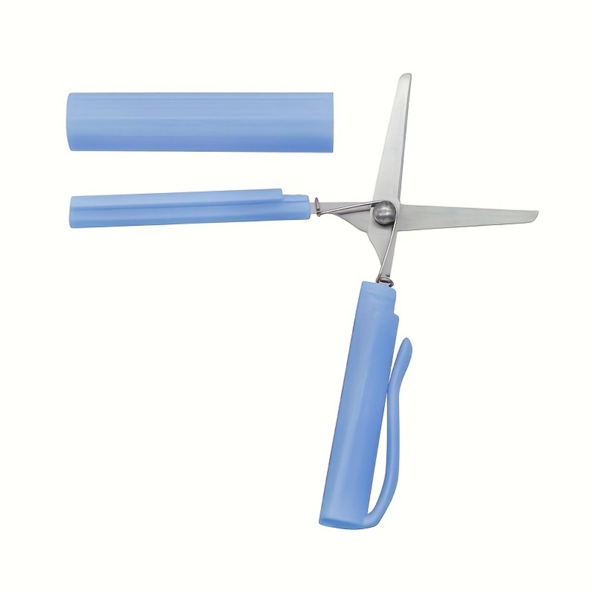 

Portable Scissors, Convenient for Travel, Easy To Store, Durable and Damage Resistant, Suitable for Office, School, Travel, and Daily Household Use. 1PCS небесно-голубой