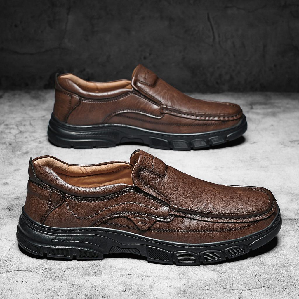 Live Leather Shoes Men's Genuine Leather Large Size Men's Outdoor Shoes Casual Leather Shoes Mountaineering Shoes