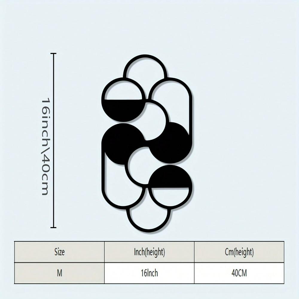 Современное Геометрическое Черное Круглое Железное Настенное Искусство Средневековый Стиль Прочный Декор для Дома Гостиной Спальни Прихожей
