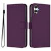 For Samsung Galaxy A05 4G Case Solid Color Wallet Leather Phone Cover with Strap