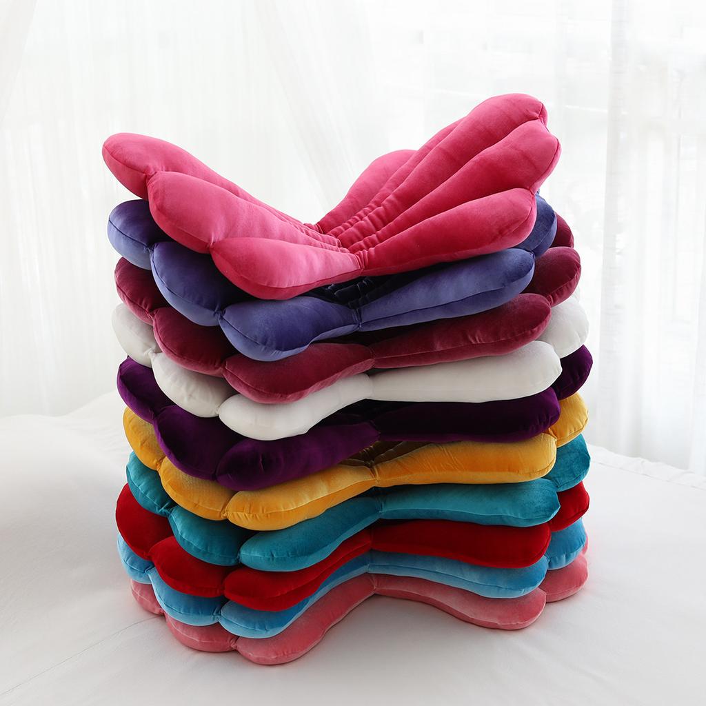 Luxury Velvet Shell Stuffed Chair Seat Cushion Art Style Shell Back Cushion Blue Rose Princess Sea Shell Home Pillow Decor